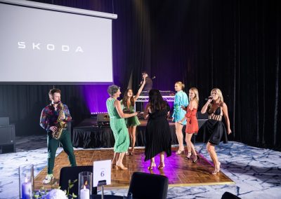 event photography of dancing guests on dance floor at skada conference