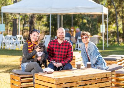 event held outside with dogs allowed.